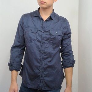 ASOS Marine Blue Long Sleeve Shirt L